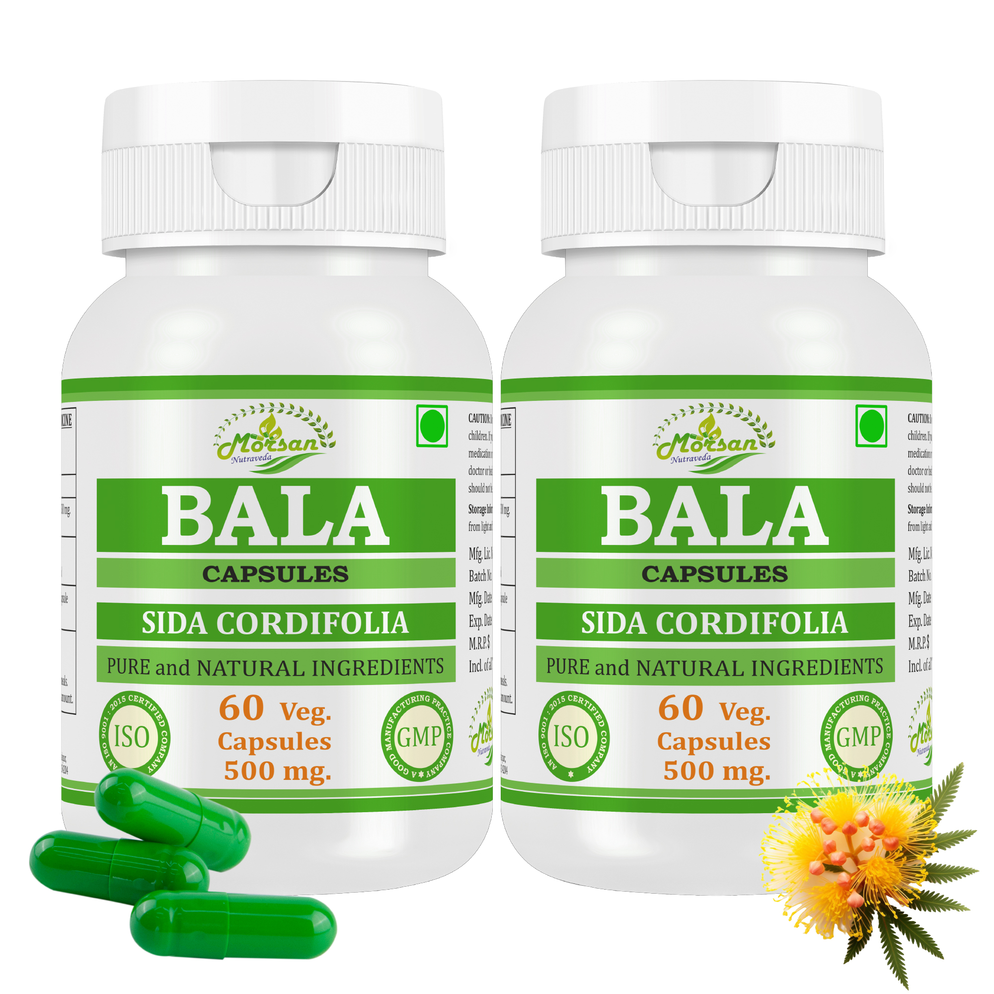 Morsan Nutraveda Bala (Sida cordifolia) Capsules - Image 4