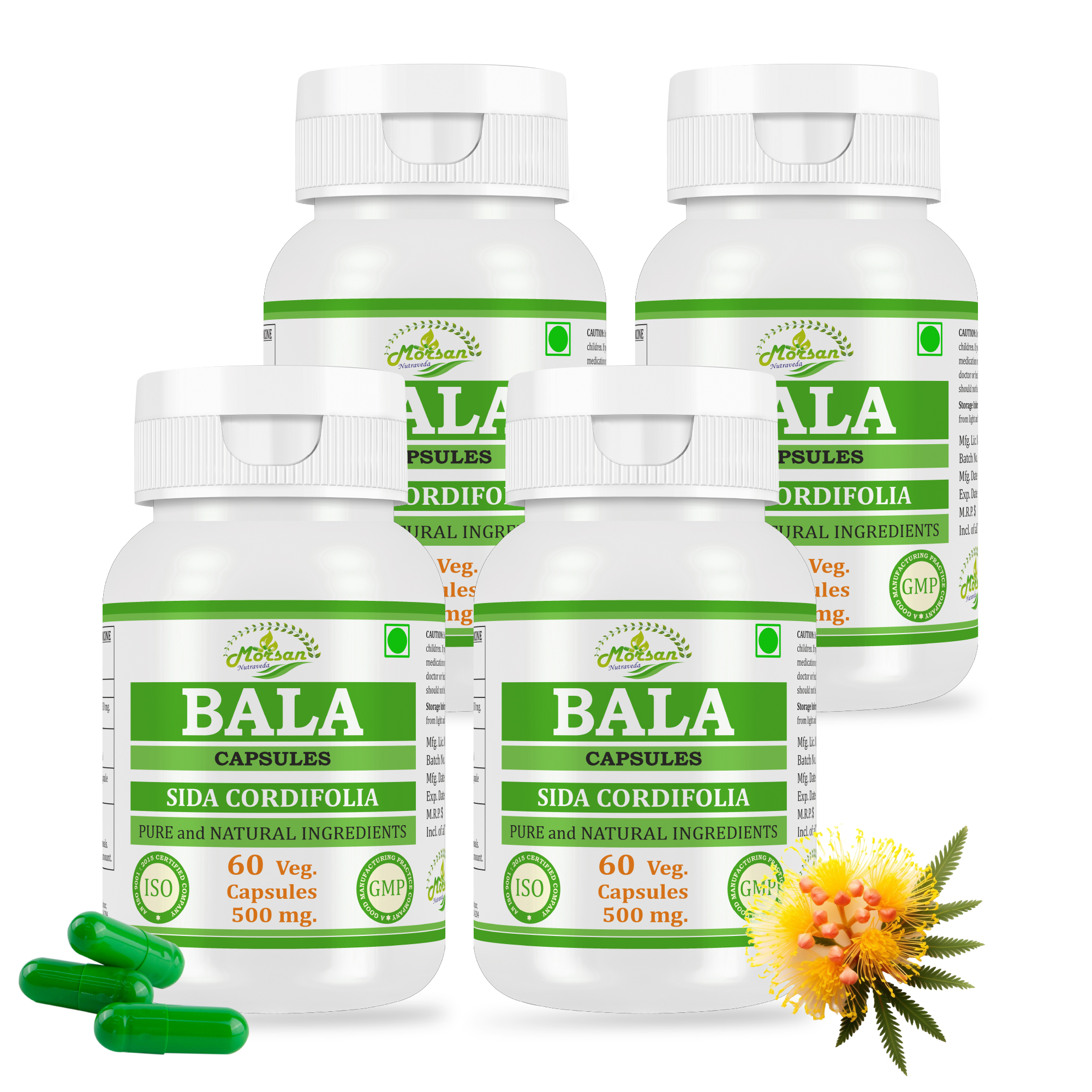 Morsan Nutraveda Bala (Sida cordifolia) Capsules - Image 3