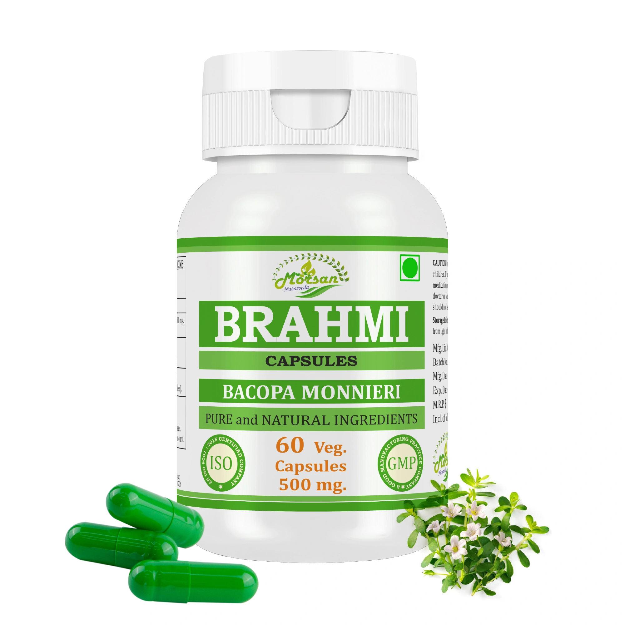 Morsan Nutraveda Brahmi (Bacopa monnieri) Capsules