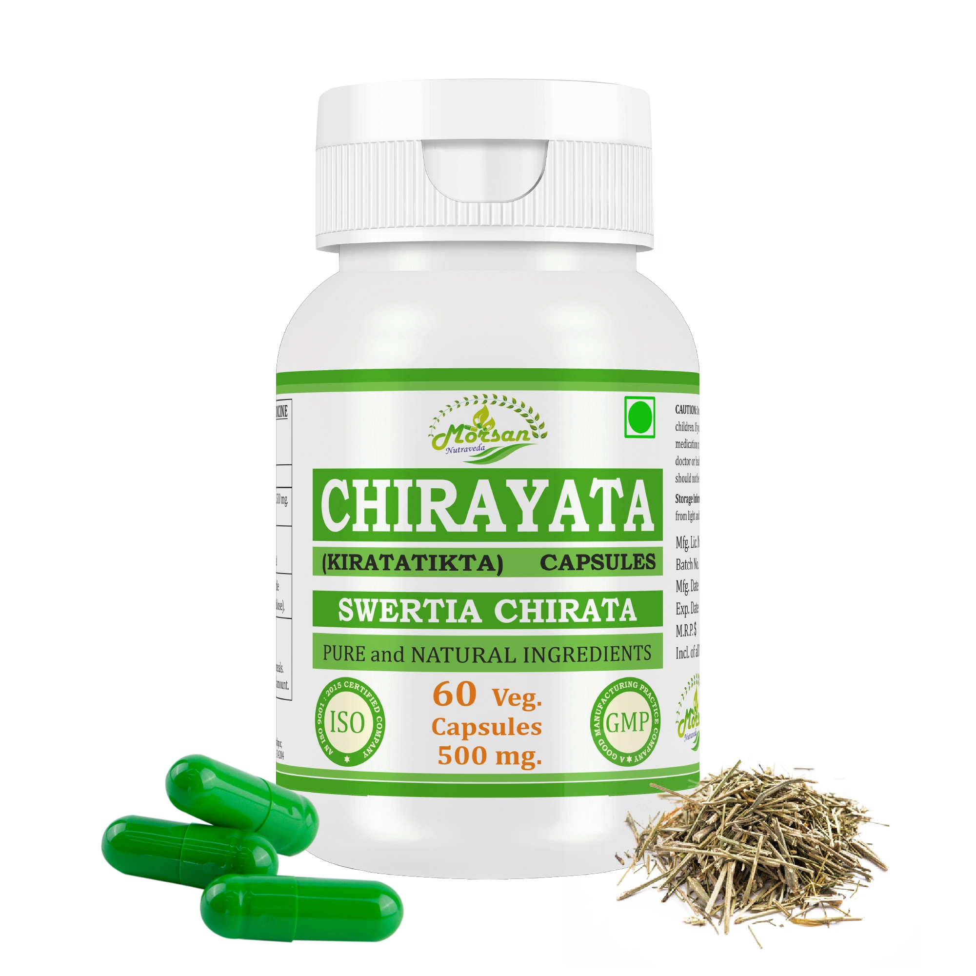 Morsan Nutraveda Chirayata (Swertia chirata) Capsules
