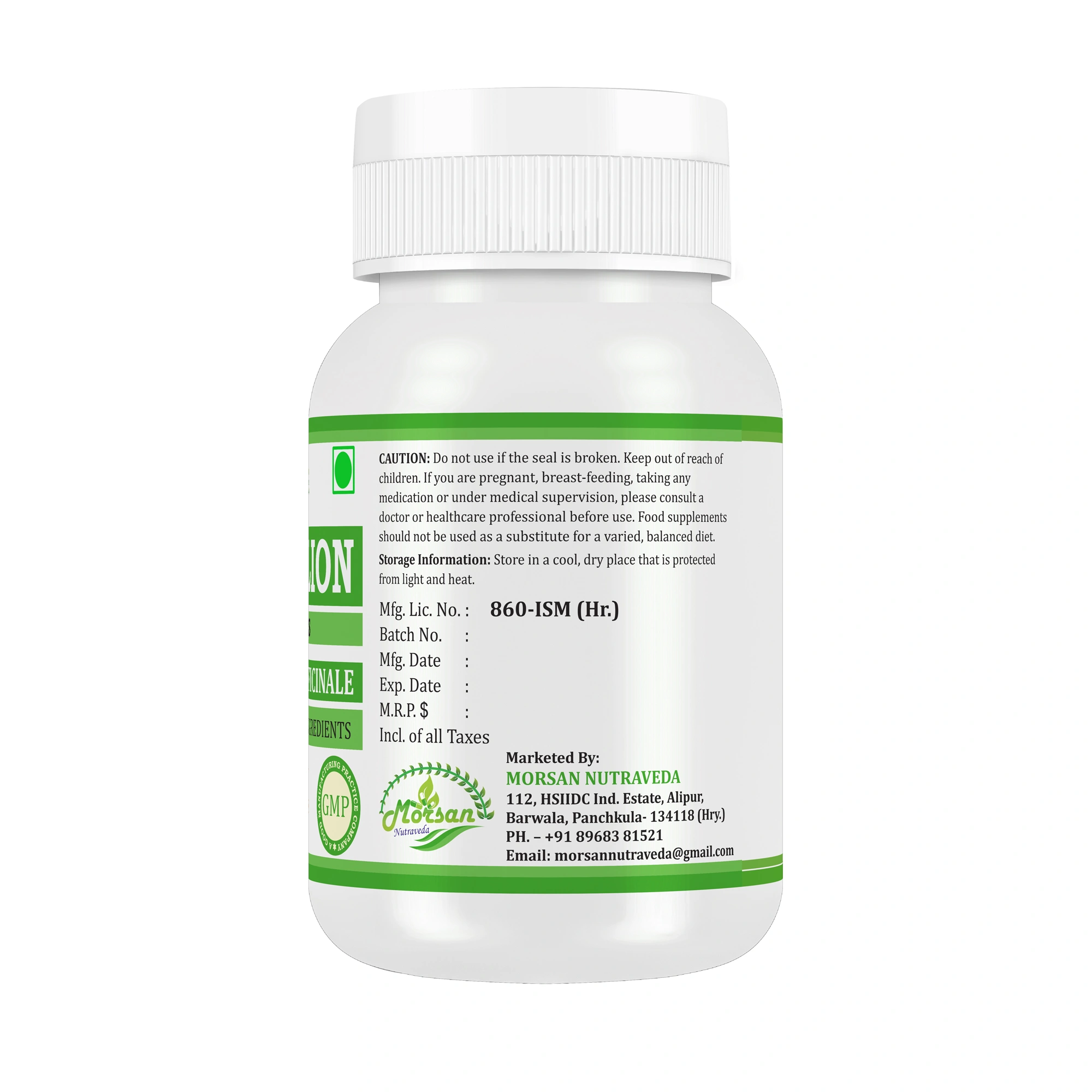 Morsan Nutraveda Dandelion (Taraxacum officinale) Capsules - Image 2