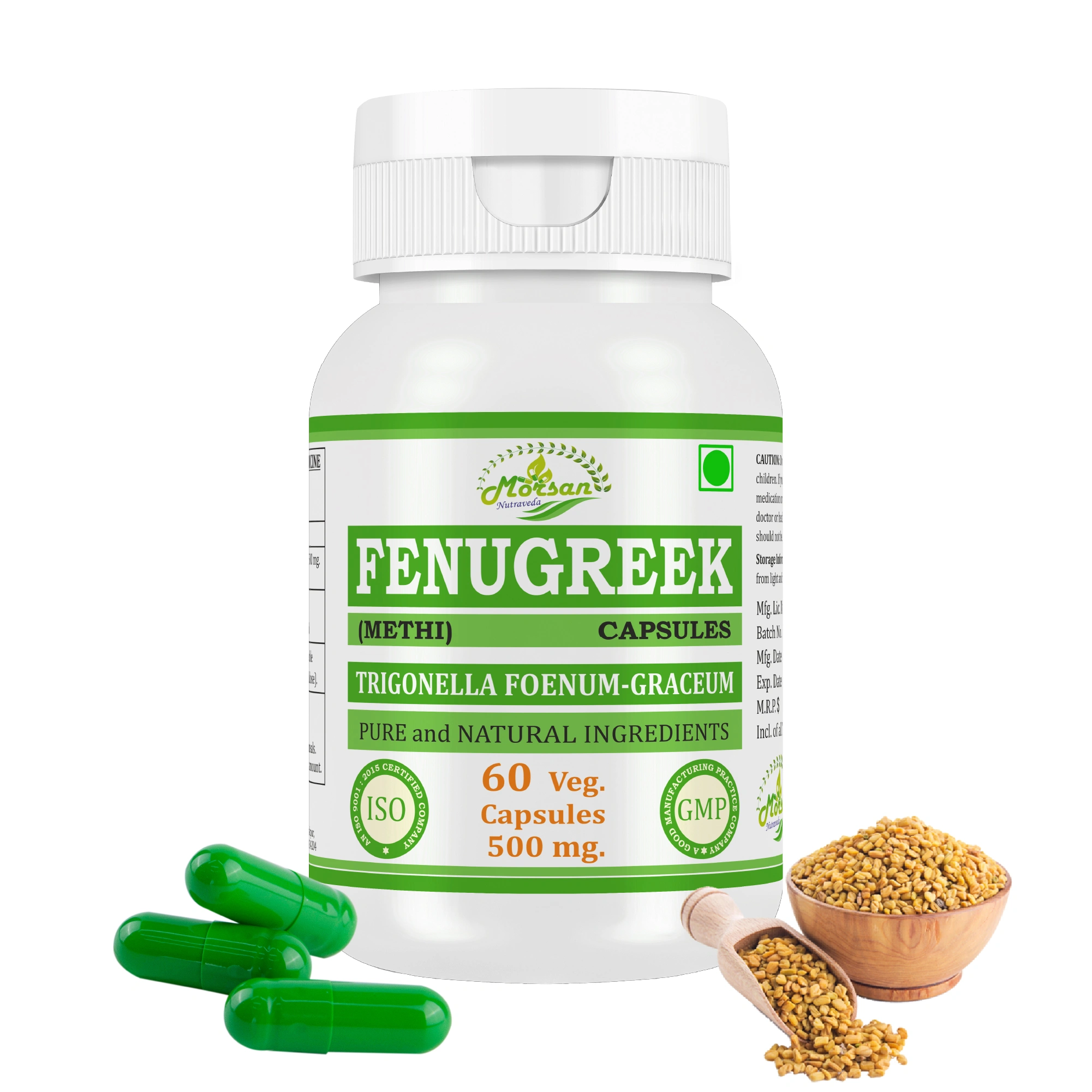 Morsan Nutraveda Fenugreek (Trigonella foenum-graecum) Capsules