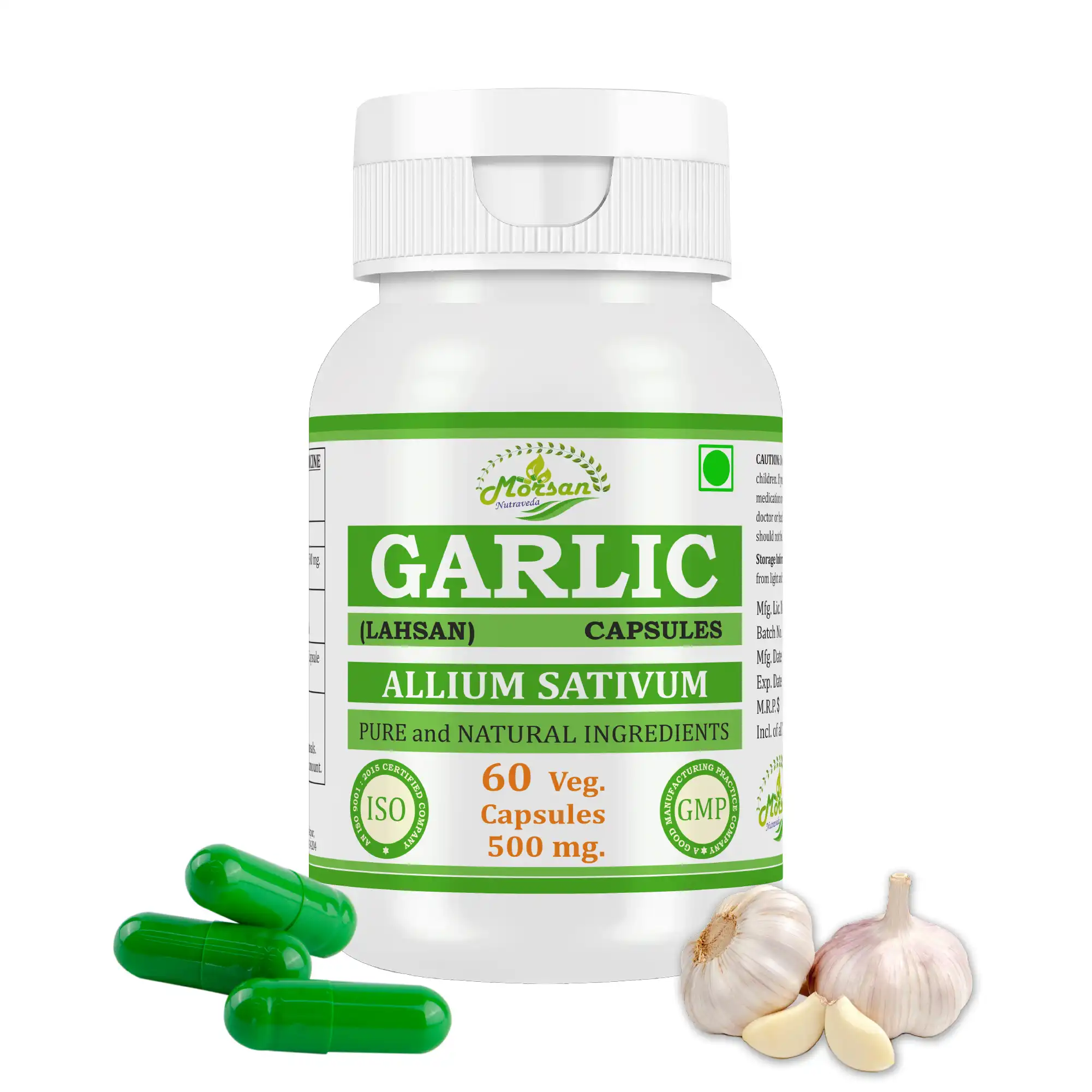 Morsan Nutraveda Garlic (Allium sativum) Capsules
