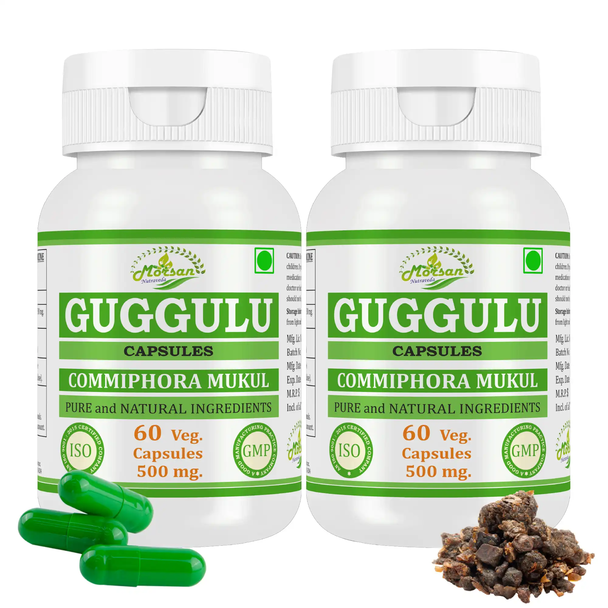 Morsan Nutraveda Guggulu (Commiphora mukul) Capsules - Image 4