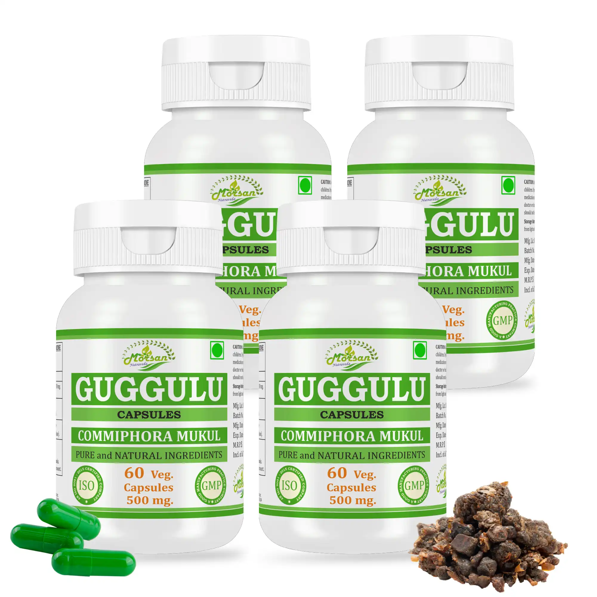 Morsan Nutraveda Guggulu (Commiphora mukul) Capsules - Image 5