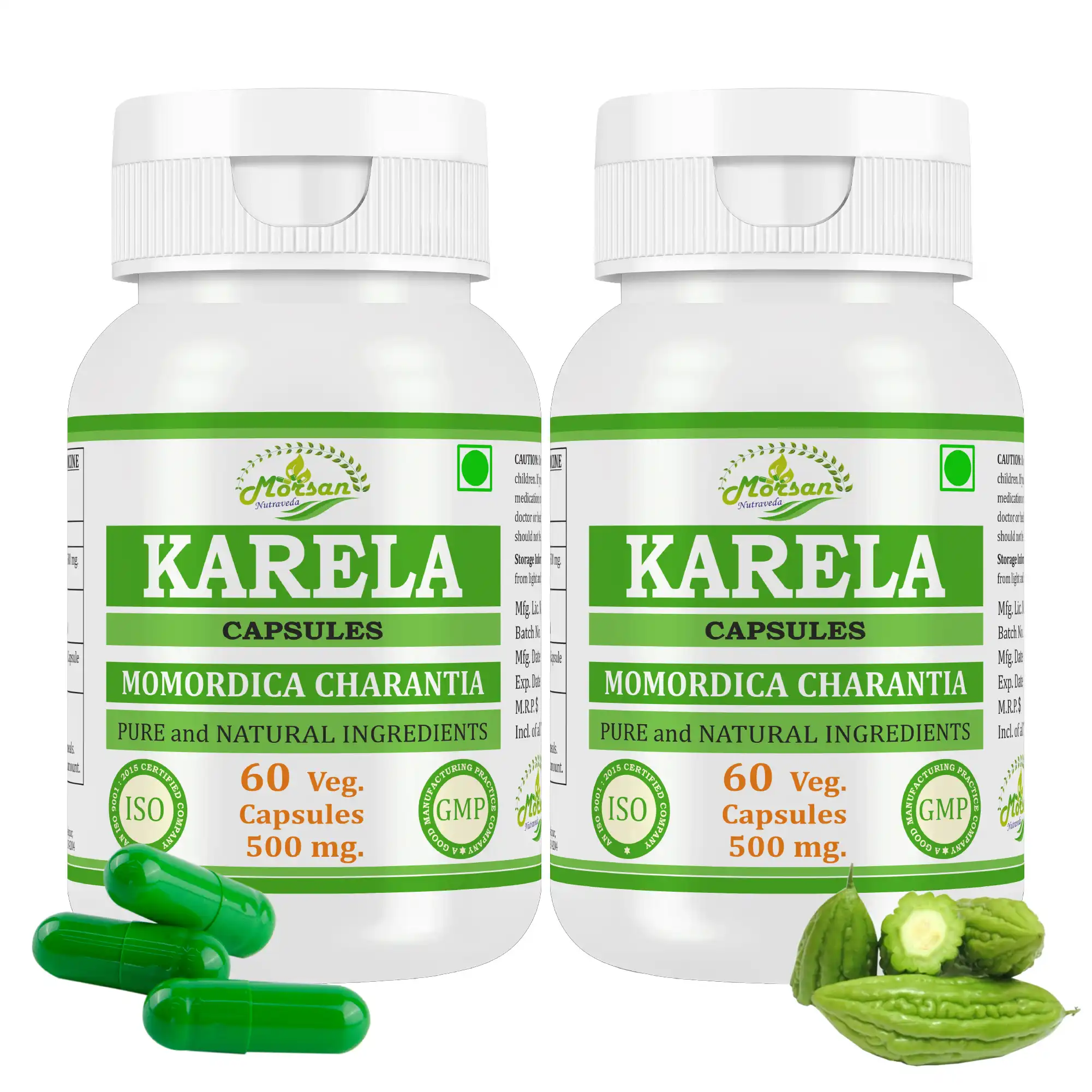 Morsan Nutraveda Karela (Momordica charantia) Capsules - Image 5