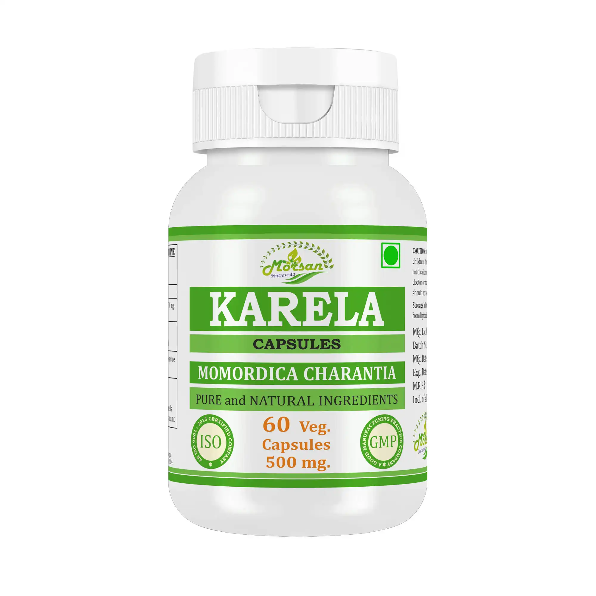Morsan Nutraveda Karela (Momordica charantia) Capsules - Image 2