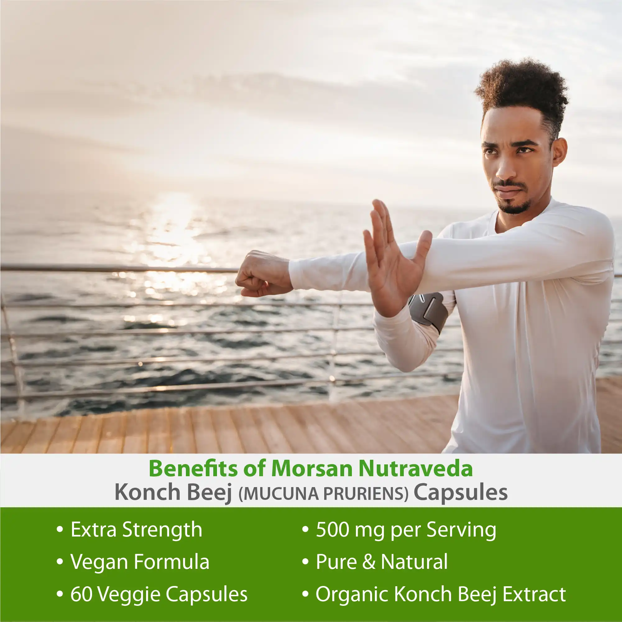 Morsan Nutraveda Konch Beej (Mucuna pruriens) Capsules - Image 2