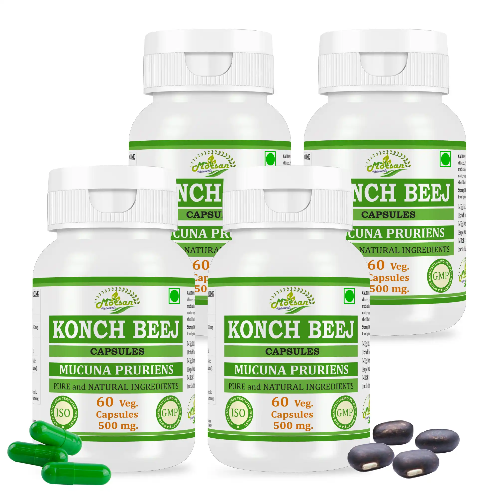 Morsan Nutraveda Konch Beej (Mucuna pruriens) Capsules - Image 11