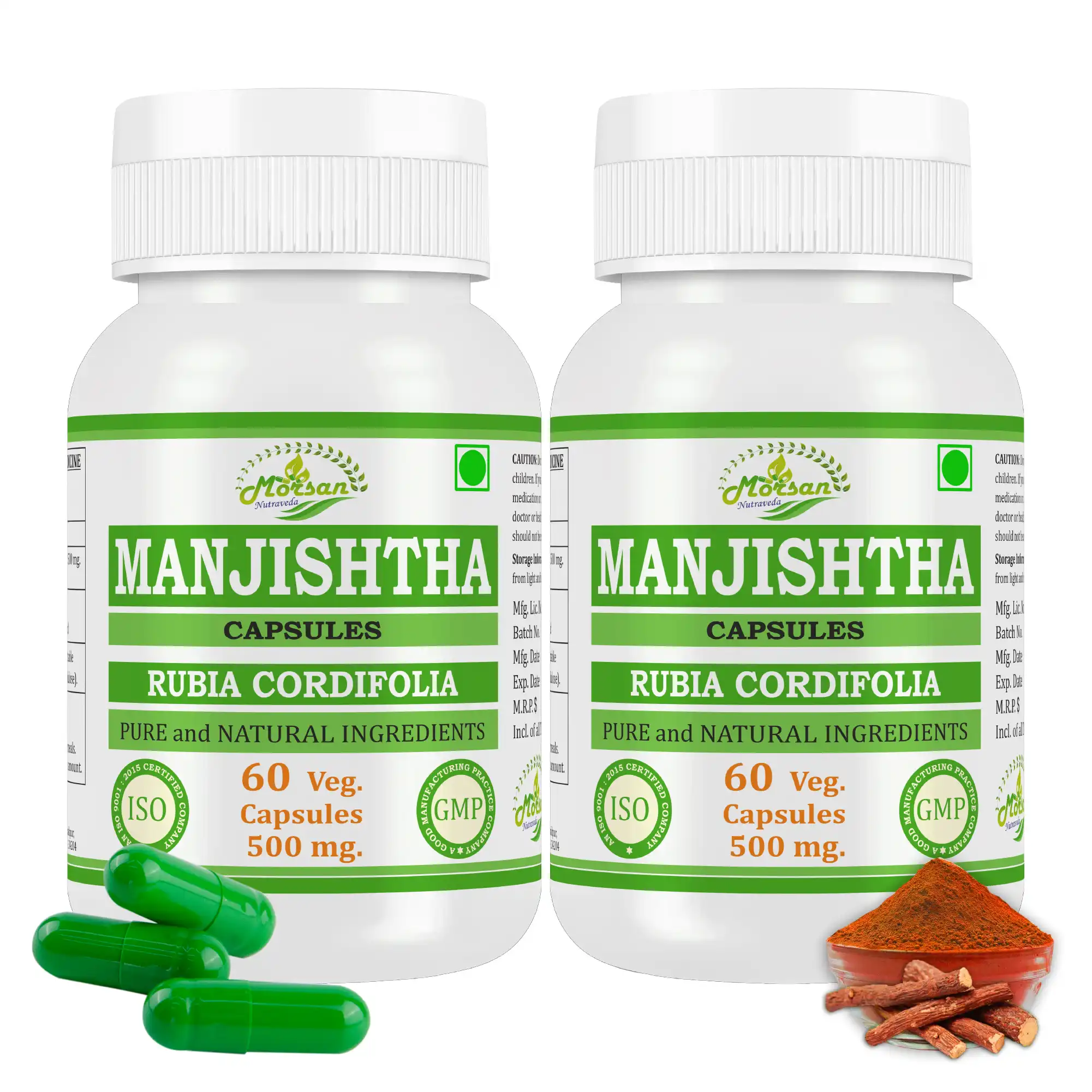 Morsan Nutraveda Manjishtha (Rubia cordifolia) Capsules - Image 3