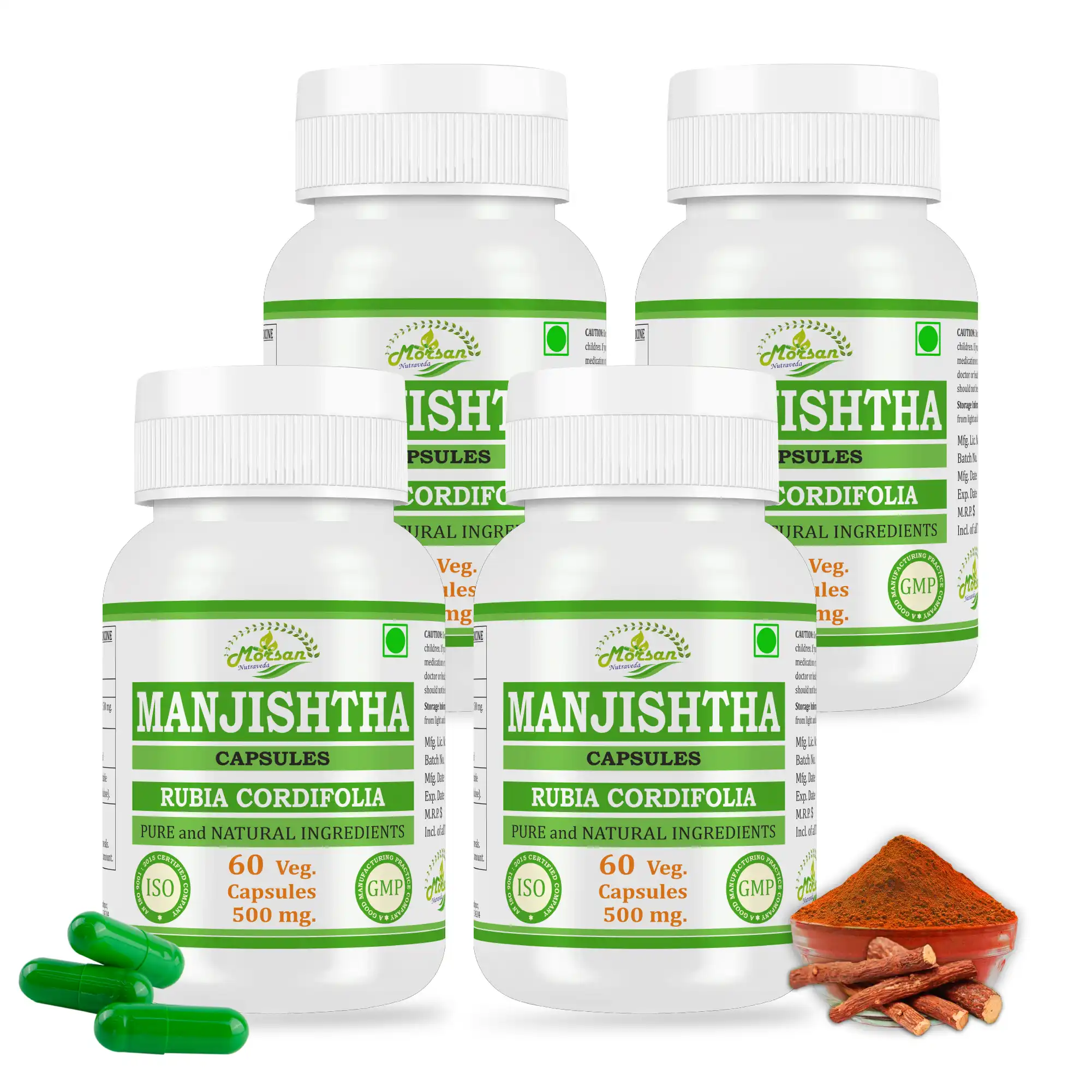 Morsan Nutraveda Manjishtha (Rubia cordifolia) Capsules - Image 2