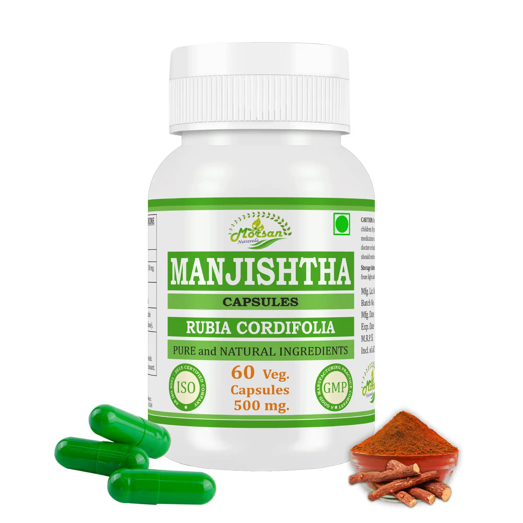 Morsan Nutraveda Manjishtha (Rubia cordifolia) Capsules