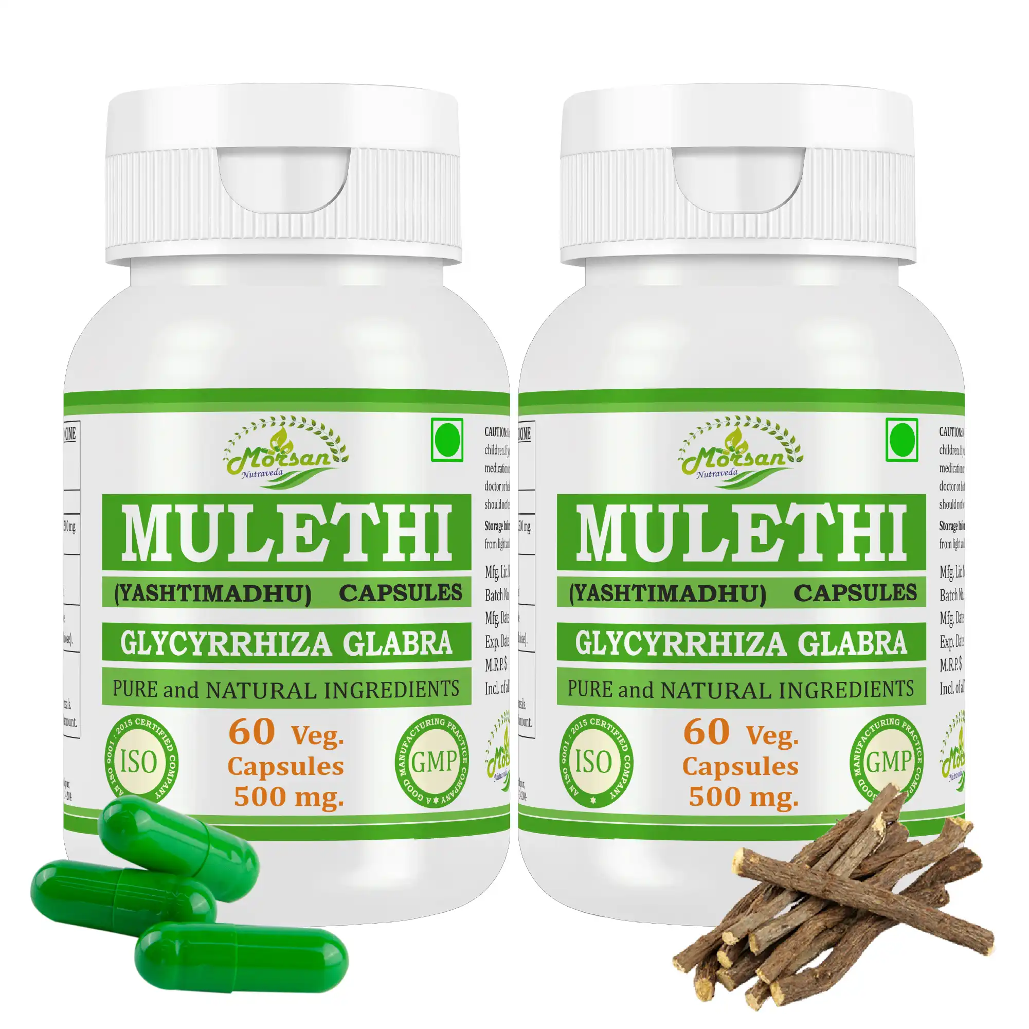 Morsan Nutraveda Mulethi (Glycyrrhiza glabra) Capsules - Image 5