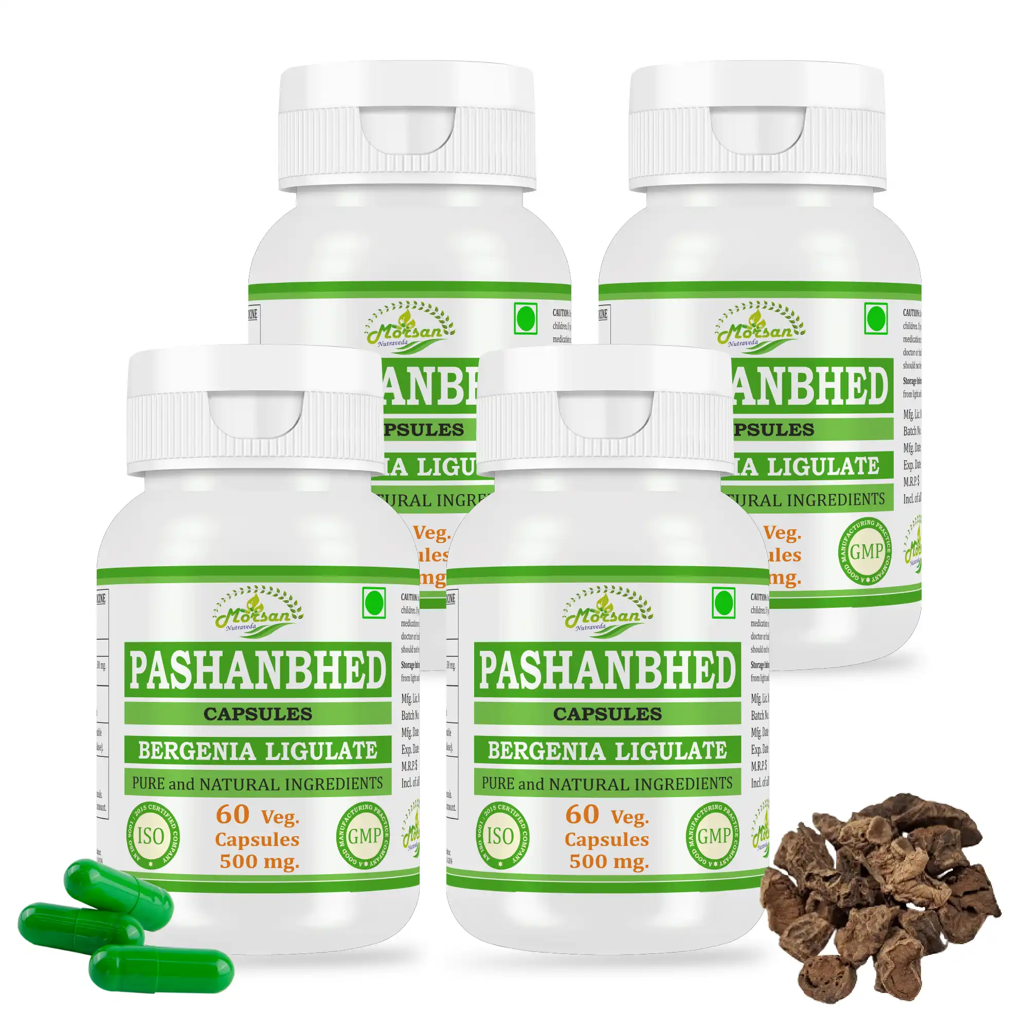 Morsan Nutraveda Pashanbhed (Bergenia ligulata) Capsules - Image 5