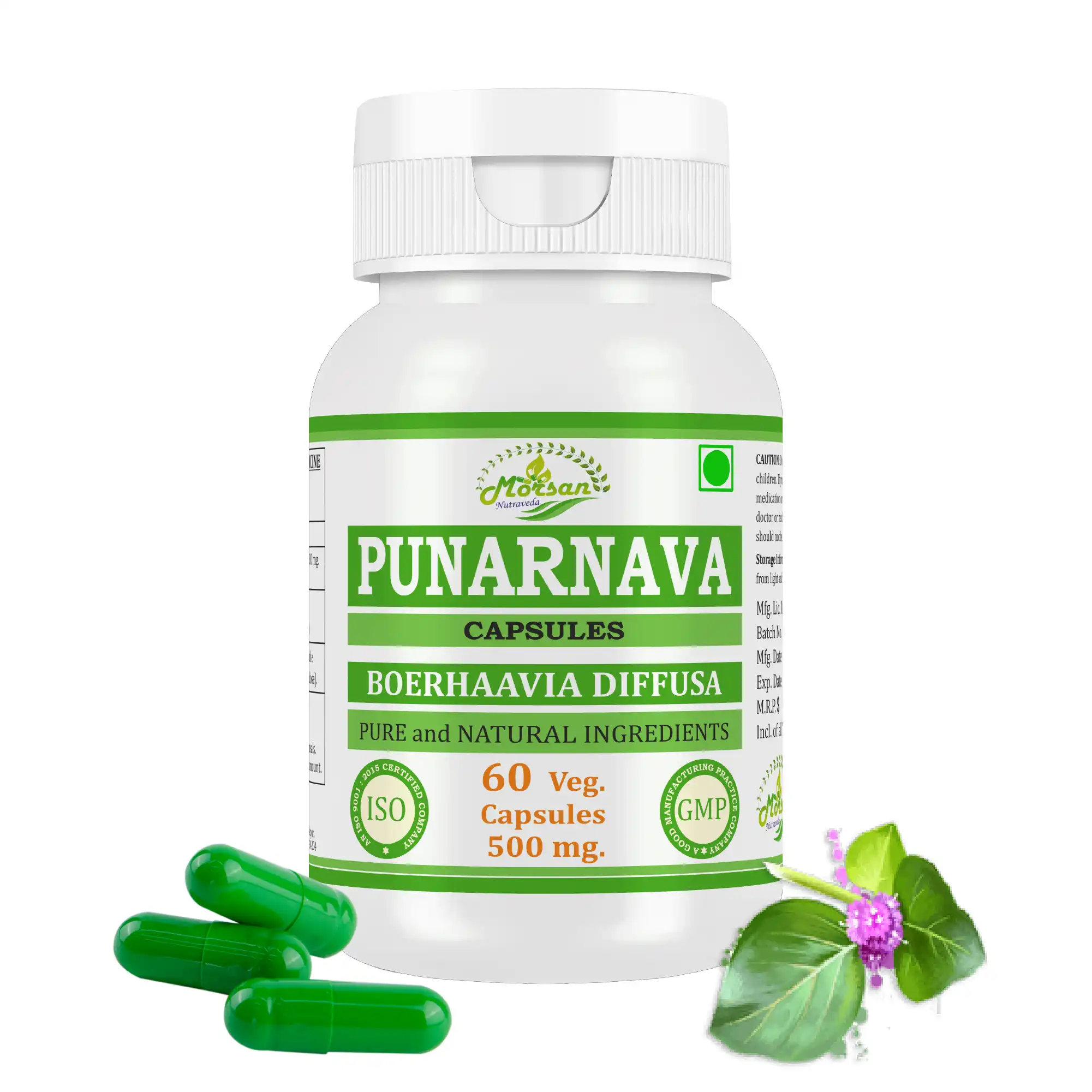 Morsan Nutraveda Punarnava (Boerhavia diffusa) Capsules