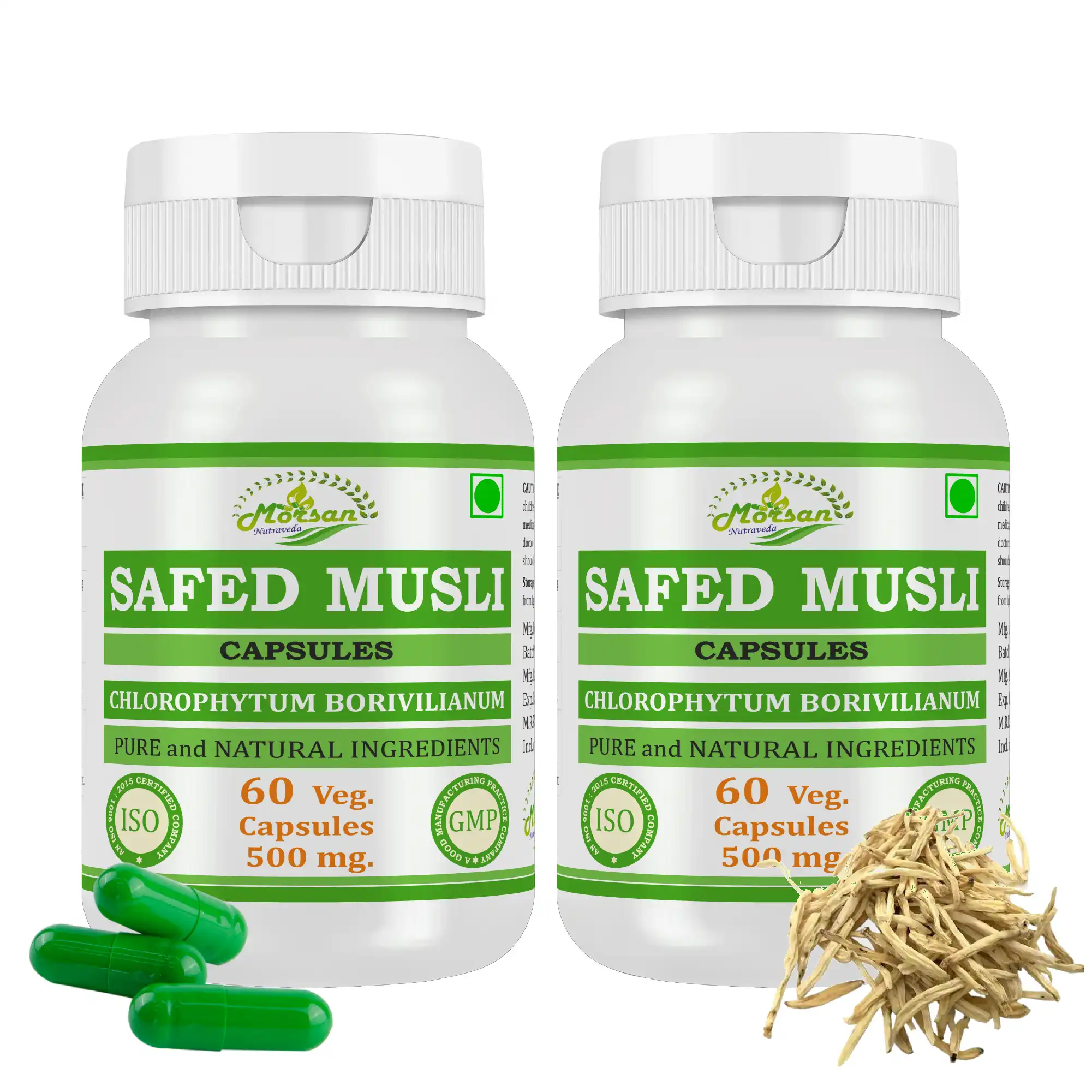 Morsan Nutraveda Safed Musli (Chlorophytum borivilianum) Capsules - Image 10