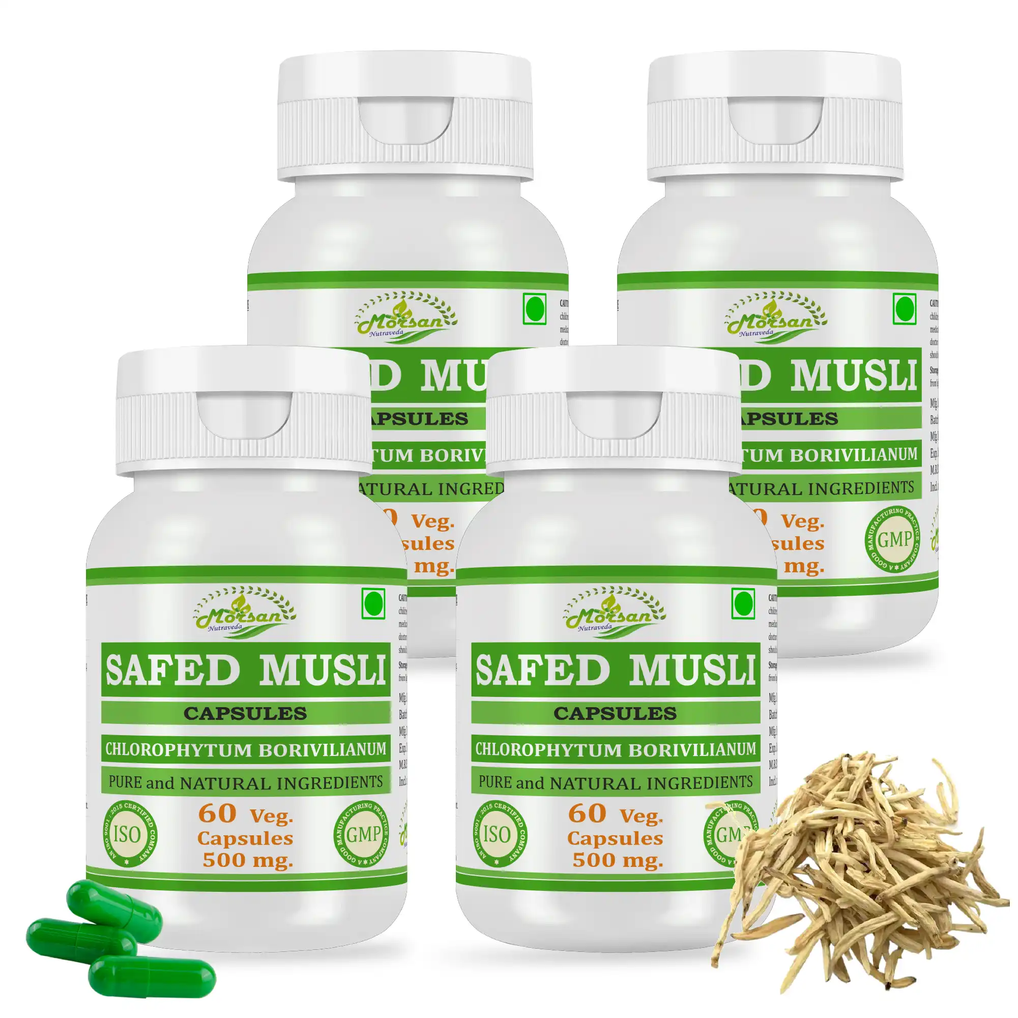 Morsan Nutraveda Safed Musli (Chlorophytum borivilianum) Capsules - Image 11