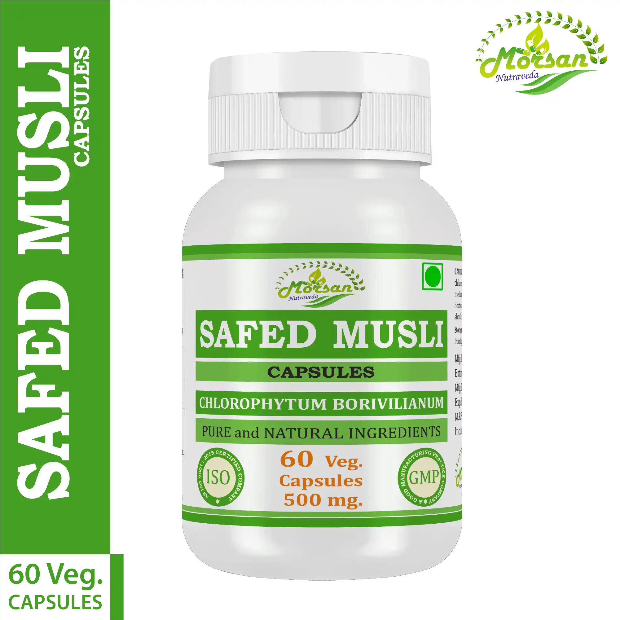 Morsan Nutraveda Safed Musli (Chlorophytum borivilianum) Capsules - Image 5