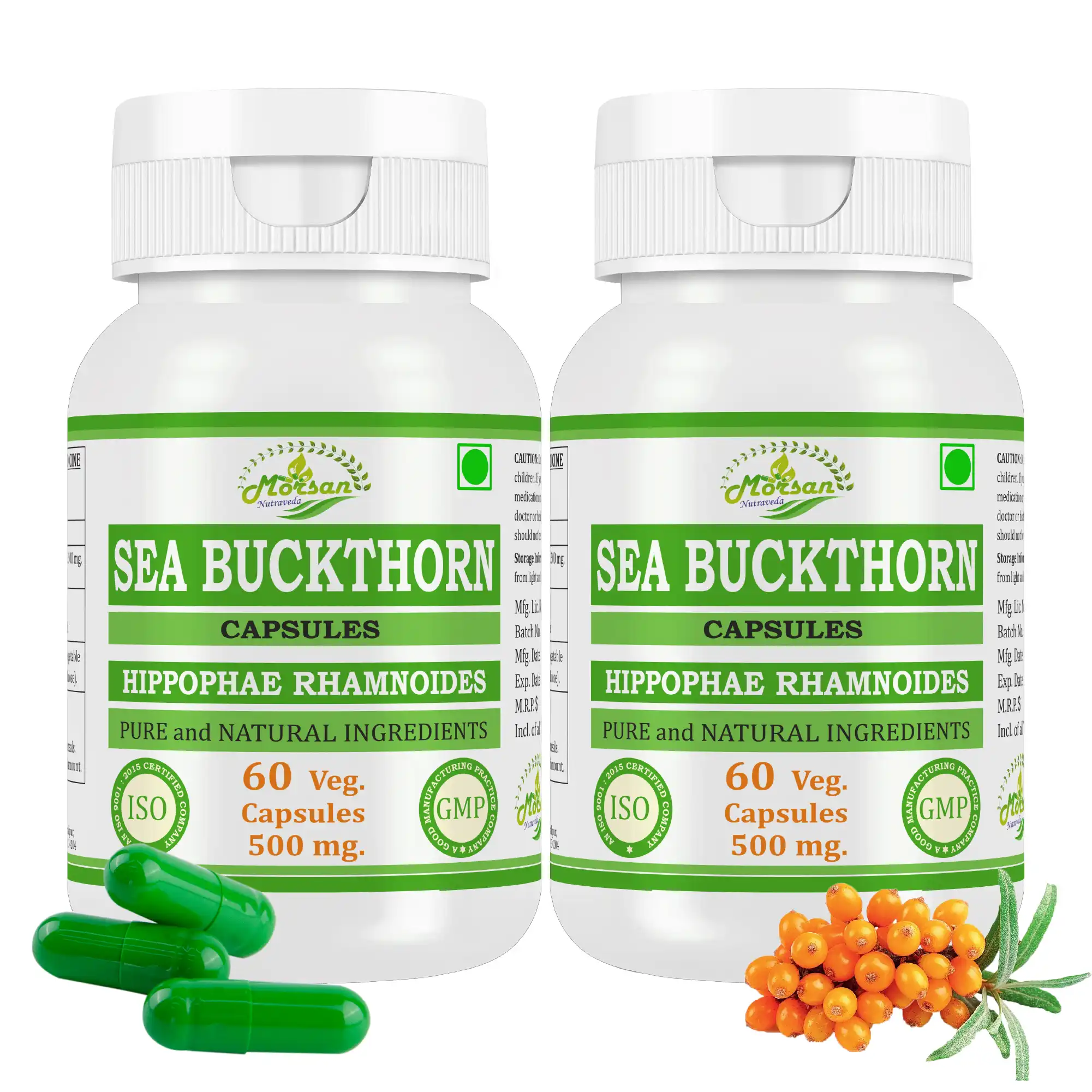 Morsan Nutraveda Sea Buckthorn (Hippophae rhamnoides) Capsules - Image 5