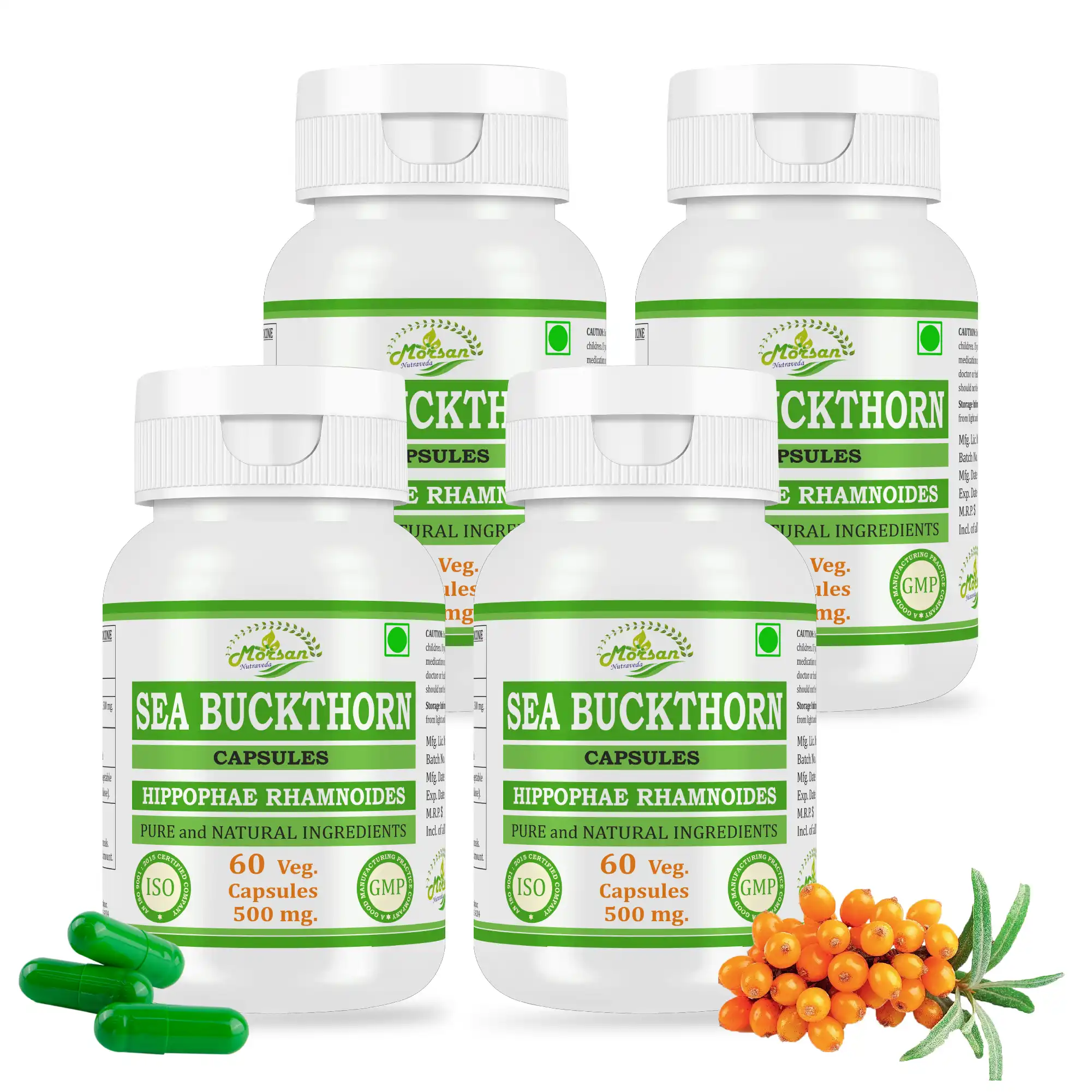 Morsan Nutraveda Sea Buckthorn (Hippophae rhamnoides) Capsules - Image 6