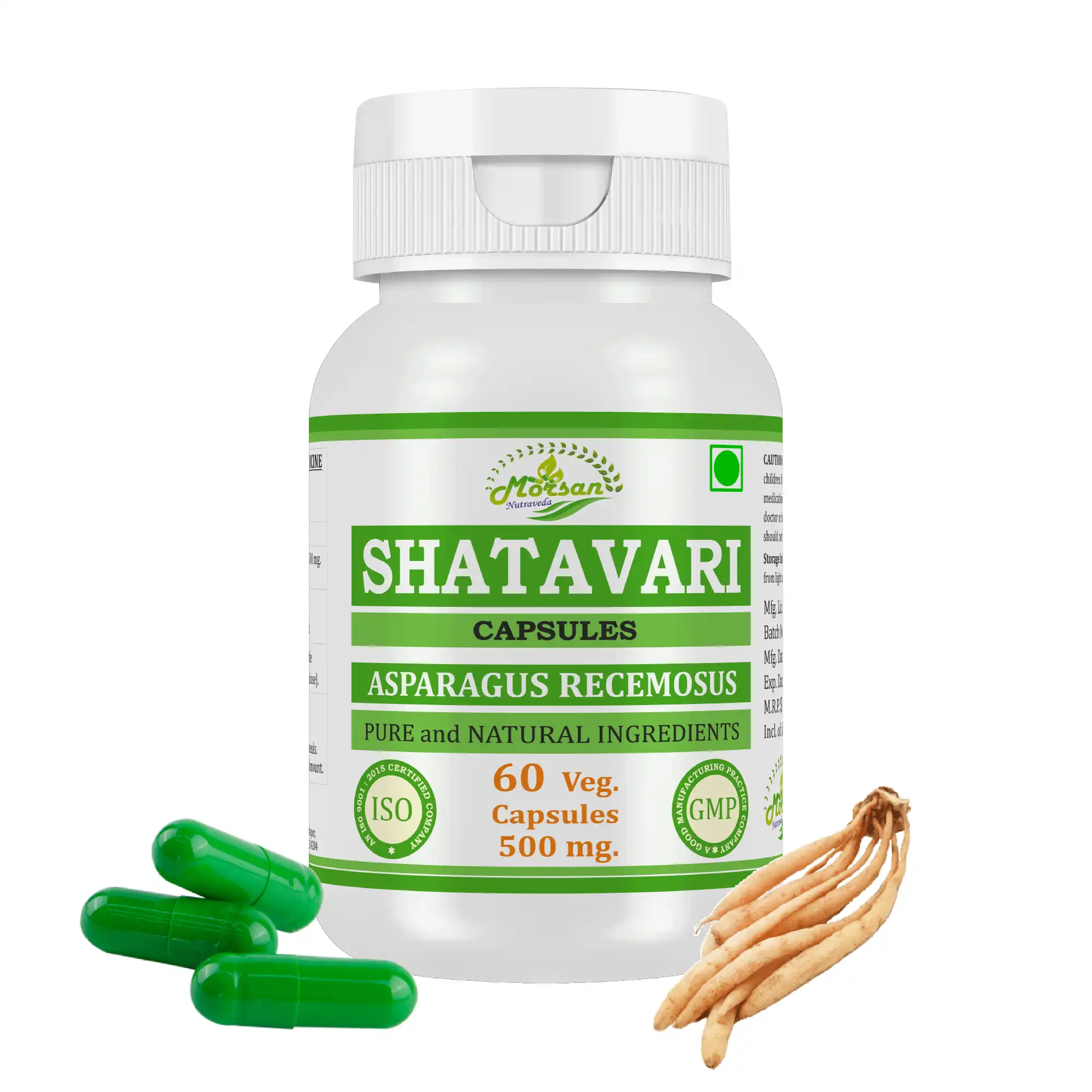 Morsan Nutraveda Shatavari (Asparagus racemosus) Capsules
