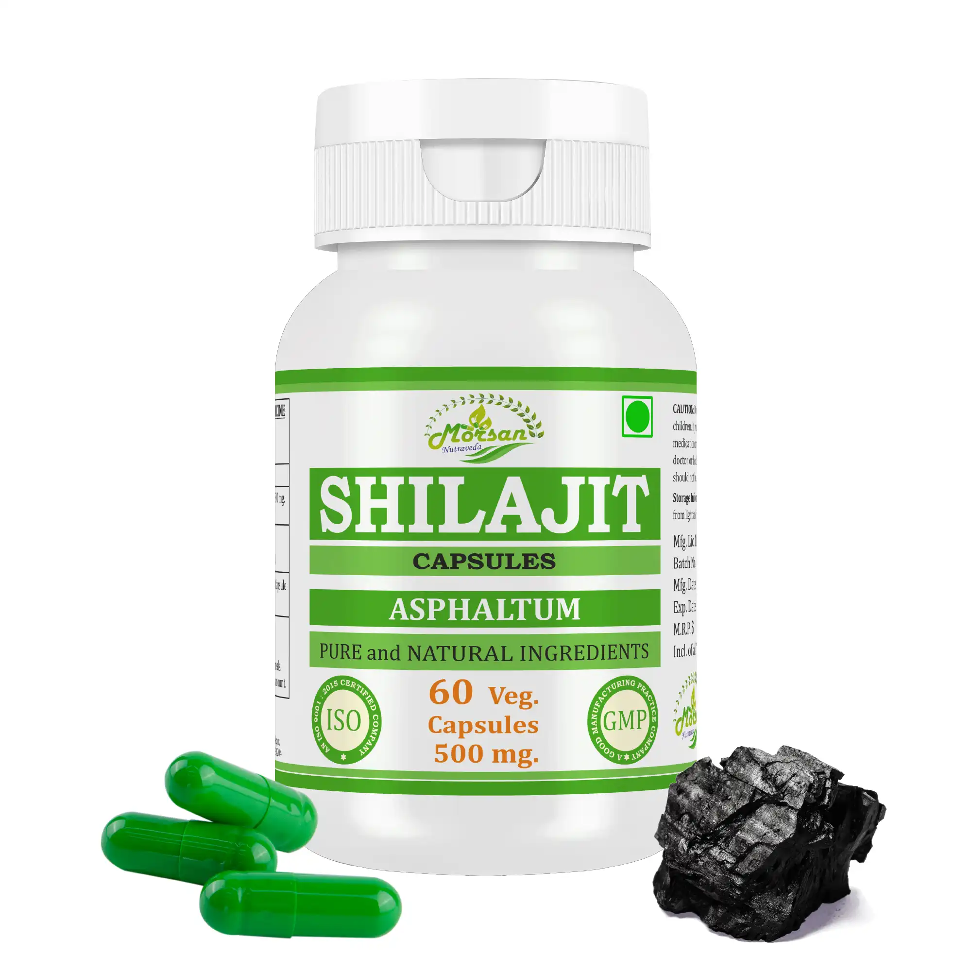 Morsan Nutraveda Shilajit (Asphaltum punjabinum) Capsules