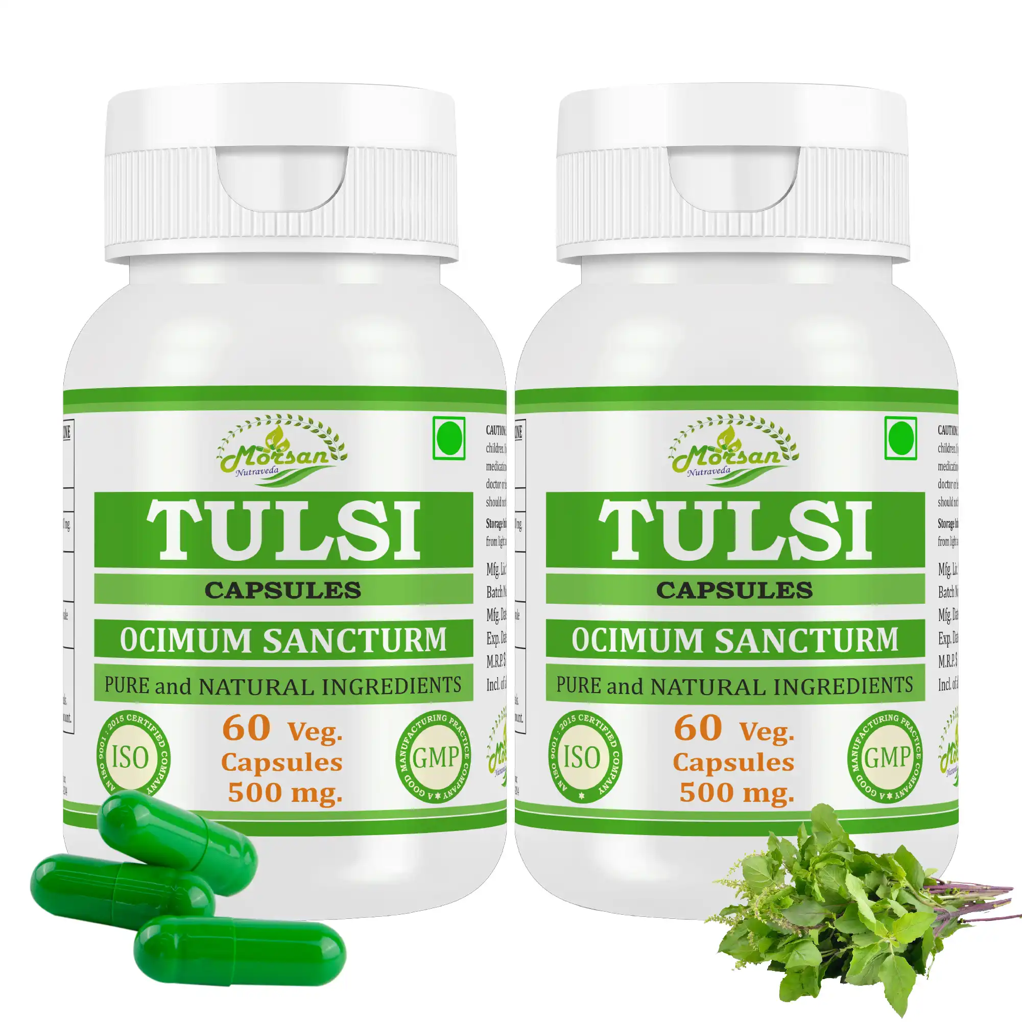 Morsan Nutraveda Tulsi (Ocimum sanctum) Capsules - Image 2