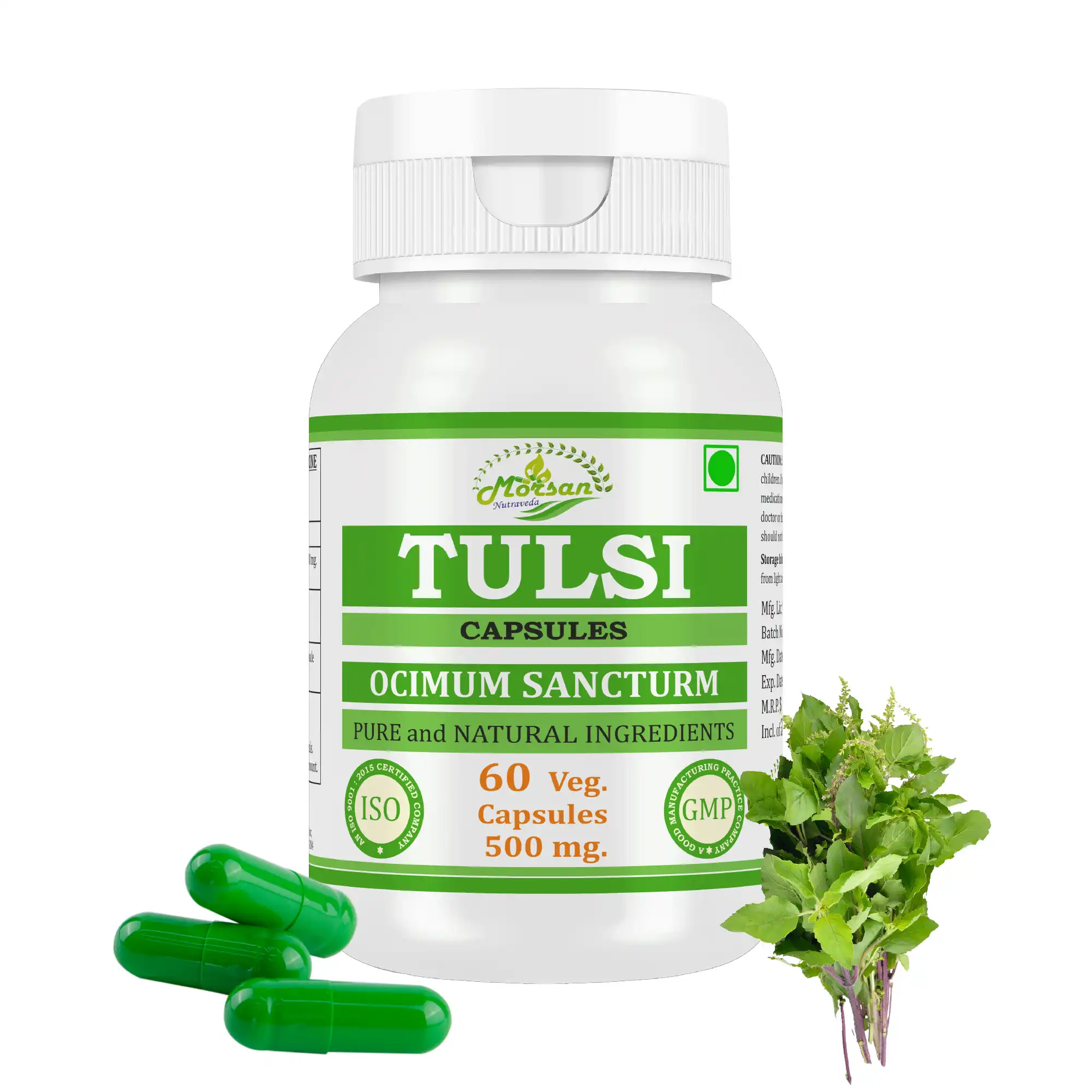 Morsan Nutraveda Tulsi (Ocimum sanctum) Capsules